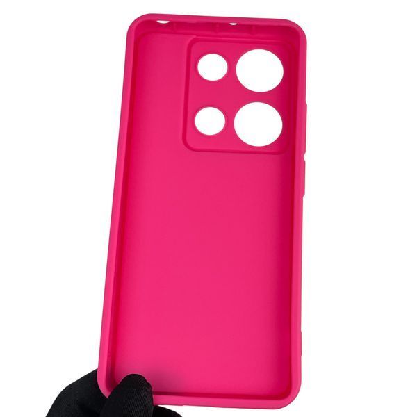 Чехол силиконовый оригинальный Soft Touch с 3D принтом злой котик для Xiaomi Redmi Note 14S малиновый (Полная защита камеры) 0046879 фото