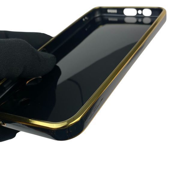 Чехол для Samsung Galaxy A14 5G SM-A146 с кольцом-подставкой с золотой окантовкой на самсунг а14 черный gs1 0021068 фото
