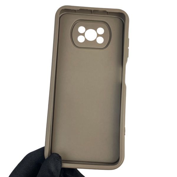 Чехол силиконовый оригинальный Soft Touch с 3D принтом смешного теда мишки для Xiaomi Poco X3 коричневый (Полная защита камеры) 0048801 фото