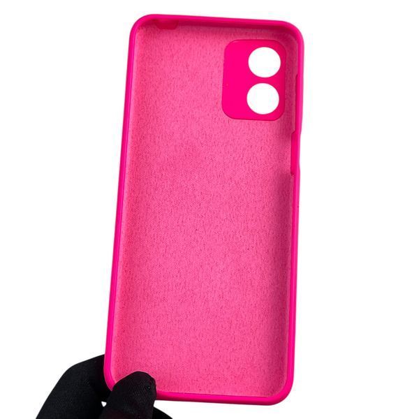 Чехол для Motorola Moto E13 (PAXT0034) силиконовый с микрофиброй нескользящий на моторола е13 малиновый 0031681 фото