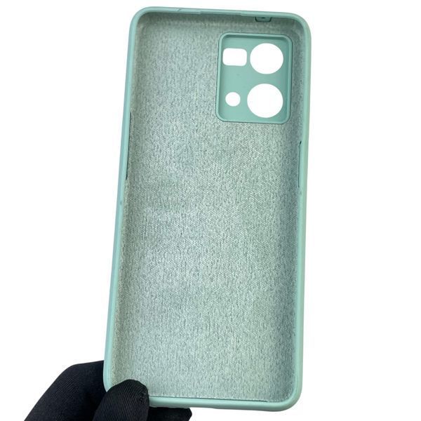 Чохол для Oppo Reno 7 4G силіконовий з мікрофіброю нековзний на оппо рено 7 4г бірюзовий 0031795 фото