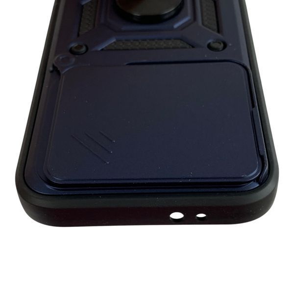Чехол со шторкой камеры для Xiaomi Poco X8 Pro синий (противоударный, кольцо в авто) 0059820 фото