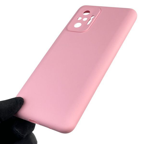 Чехол для Xiaomi Redmi Note 10 Pro 4G силиконовый с микрофиброй на сяоми редми нот 10 про 4г розовый 0032631 фото