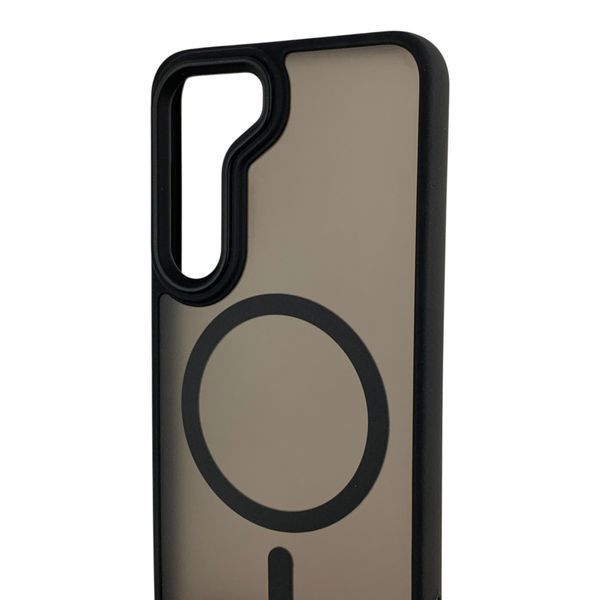 Чехол MagSafe для Samsung Galaxy S23 черный (полупрозрачный матовый) 0059711 фото