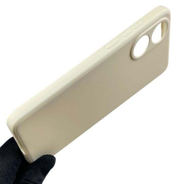 Чехол для OPPO A78 4G с квадратными гранями с защитой камеры на оппо а78 4г бежевый 0012443 фото