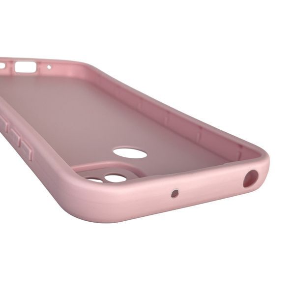 Чехол силиконовый оригинальный Soft Touch с 3D принтом злой котик для Xiaomi Redmi 9C пудровый (Полная защита камеры) 0046729 фото