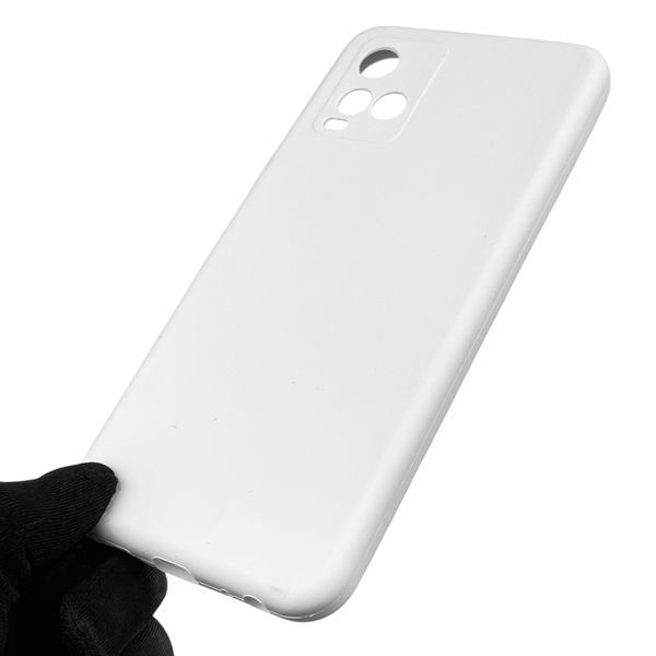 Чохол для Vivo Y21S силіконовий з мікрофіброю нековзний на віво у21с білий 0032343 фото