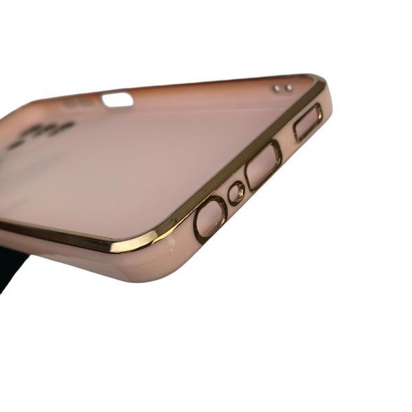 Чохол для Samsung Galaxy A04s (SM-A047F) з кільцем MagSafe із золотою окантовкою на самсунг а04с пудровий gs1 0022307 фото