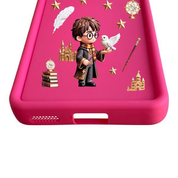 Чехол силиконовый Soft Touch с 3D принтом Гарри Поттер для Samsung Galaxy S24 Plus (SM-S926B) малиновый (Полная защита камеры) 0075952 фото