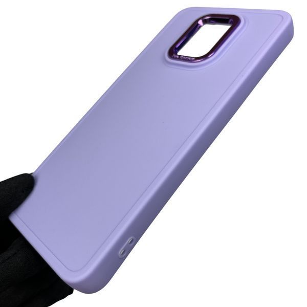 Чохол для Xiaomi Redmi Note 9 Pro матовий з високими бортами з мікрофіброю на сяомі редмі нот 9 про бузковий 0002265 фото