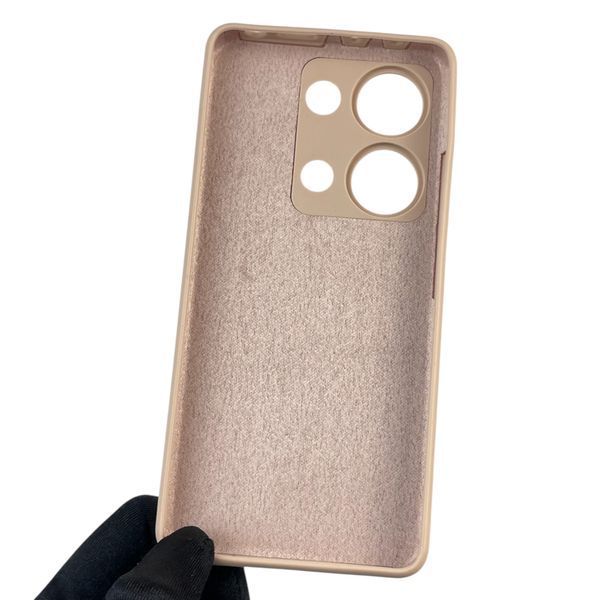 Чехол для Xiaomi POCO M6 Pro 4G силиконовый с микрофиброй нескользящий на сяоми поко м6 про 4г пудровый 0032512 фото