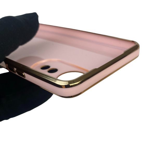 Чехол для OPPO A58 4G с защитой камеры с золотой окантовкой на оппо а58 пудровый gs1 0019583 фото