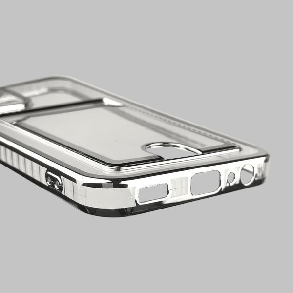 Чохол для Samsung Galaxy M15 (SM-M156) зі срібною окантовкою з кишенькою для карток на самсунг м15 срібний 0013256 фото