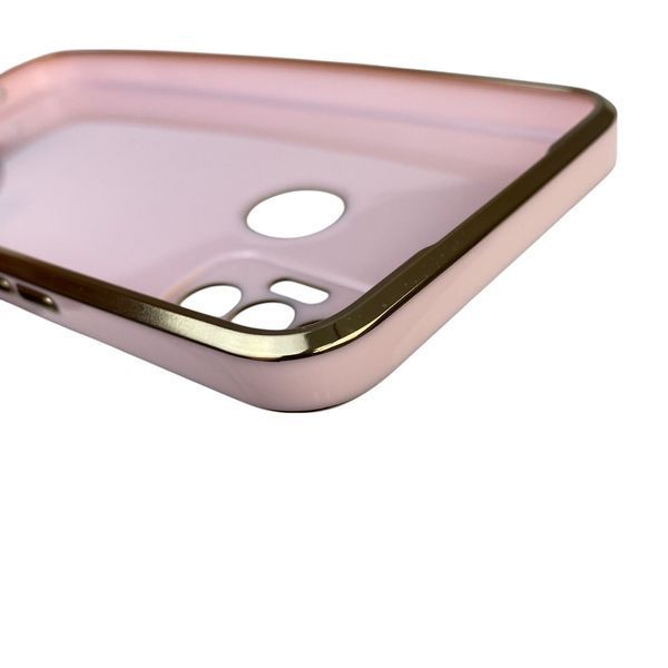 Чохол для Tecno Spark 7 Go (KF6m) глянцевий з кільцем MagSafe із золотою окантовкою на техно спарк 7 го пудровий gs1 0022870 фото