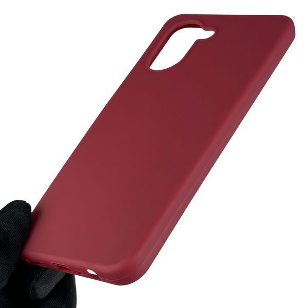 Чехол для OPPO A17 однотонный матовый силиконовый на оппо а17 бордовый 0000465 фото