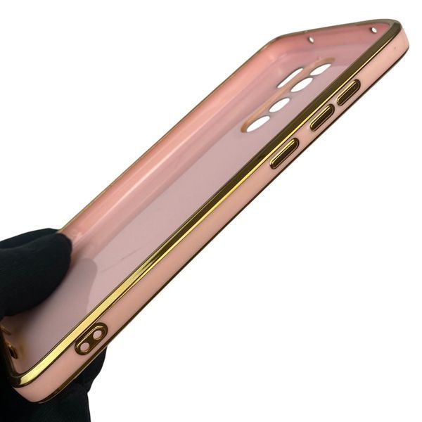 Чехол для Xiaomi Redmi Note 8 Pro с защитой камеры с золотой окантовкой на редми нот 8 про пудровый gs1 0020039 фото