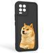 Чехол силиконовый оригинальный Soft Touch с 3D принтом мема сибу для Realme 8 черный (Полная защита камеры) 0047413 фото 1