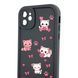 Чехол силиконовый Soft Touch с 3D принтом милые котики с лапками для Apple iPhone 11 черный (Полная защита камеры) 0059558 фото 4