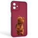 Чохол силіконовий оригінальний Soft Touch з 3D принтом кумедний тед ведмідик для Samsung Galaxy A07 4G (SM-A075F) бордовий (Повний захист камери) 0048550 фото 1
