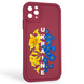 Чехол силиконовый Soft Touch с 3D принтом для Apple iPhone 11 Pro Max бордовый (Полная защита камеры) 0041699 фото 1