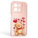 Чохол силіконовий Soft Touch з 3D принтом милий ведмедик для Xiaomi Redmi 15C EU рожевий (Повний захист камери) 0044854 фото 1