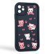 Чехол силиконовый Soft Touch с 3D принтом милые котики с лапками для Apple iPhone 11 черный (Полная защита камеры) 0059558 фото 1