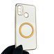 Чохол для Tecno Spark 7 Go (KF6m) глянцевий з кільцем MagSafe із золотою окантовкою на техно спарк 7 го білий gs1 0022869 фото 1