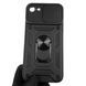 Чехол для iPhone 7 бронированный с кольцом со шторкой на камеру на айфон 7 чёрный rg1 0004127 фото 1