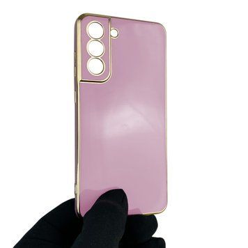 Чехол для Samsung Galaxy S21 FE SM-G990B с защитой камеры с золотой окантовкой на самсунг с21 фе черничный gs1 0019812 фото