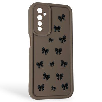 Чехол силиконовый Soft Touch с 3D принтом для Realme 6 коричневый (Полная защита камеры) 0044406 фото