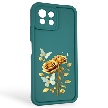 Чехол силиконовый Soft Touch с 3D принтом женским для Xiaomi Mi 11 Lite темно-зеленый (Полная защита камеры) 0042858 фото