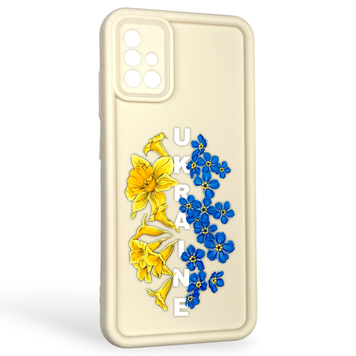 Чехол силиконовый Soft Touch с 3D принтом для Samsung Galaxy A51 (SM-A515F) молочный (Полная защита камеры) 0042029 фото
