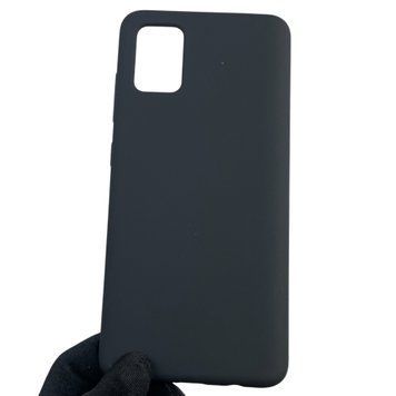Чехол для Samsung Galaxy A51 (SM-A515F) силиконовый с микрофиброй нескользящий на самсунг а51 черный 0032005 фото