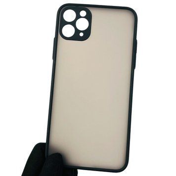 Чохол для Apple iPhone 11 Pro Max протиударний із високими бортами із захистом камери на айфон 11 про макс чорний 0001317 фото