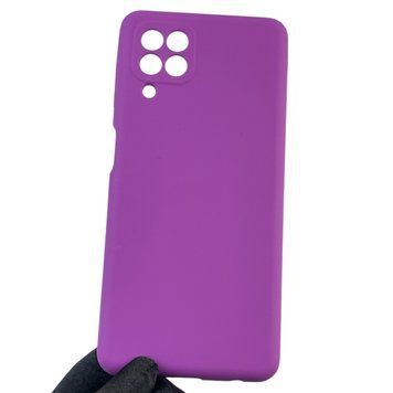 Чехол для Samsung Galaxy A22 4G (SM-A225F) силиконовый с микрофиброй нескользящий на самсунг а22 4г фиолетовый 0031863 фото