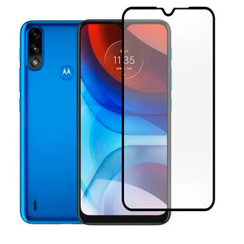 Захисне скло для телефона Motorola E7 протиударне повноекранне на моторола е7 чорне 0038198 фото