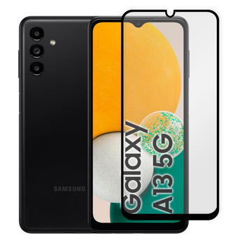 Защитное стекло для телефона Samsung Galaxy A13 5G (SM-A136F) противоударное на самсунг а13 5г черное 0038693 фото