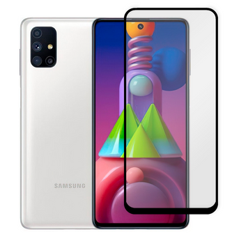 Захисне скло для телефона Samsung Galaxy M51 (SM-M515F) протиударне повноекранне на самсунг м51 чорне 0038743 фото