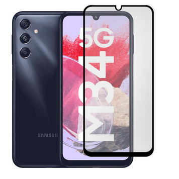 Захисне скло МАТОВЕ для телефона Samsung Galaxy M34 5G (SM-M346) протиударне повноекранне на самсунг м34 5г чорне 0039233 фото
