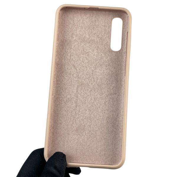 Чехол для Samsung Galaxy A50s (SM-A507F) силиконовый с микрофиброй нескользящий на самсунг а50с пудровый 0031992 фото