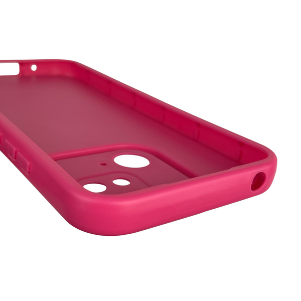 Чехол силиконовый Soft Touch с 3D принтом для Xiaomi Poco C40 малиновый (Полная защита камеры) 0040668 фото