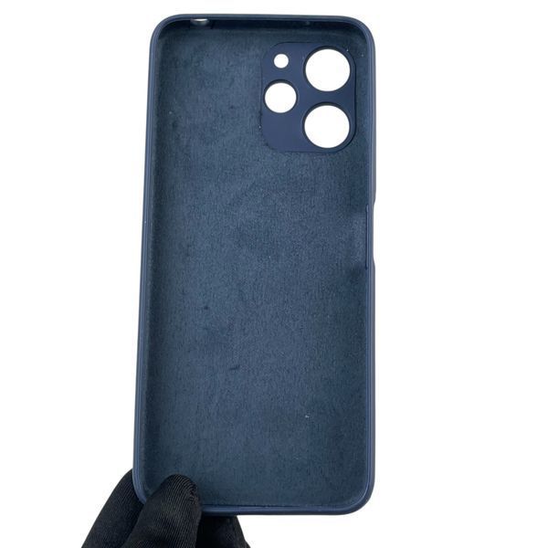 Чехол для Xiaomi Redmi 12 4G силиконовый с микрофиброй нескользящий на сяоми редми 12 4г темно-синий 0032572 фото
