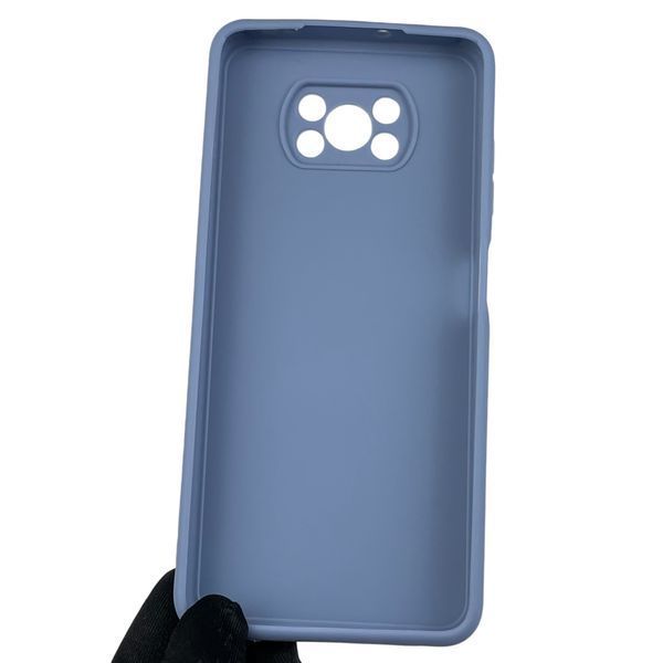 Чохол для Xiaomi POCO X3 PRO з квадратними гранями із захистом камери на сяомі поко х3 про блакитний 0012694 фото