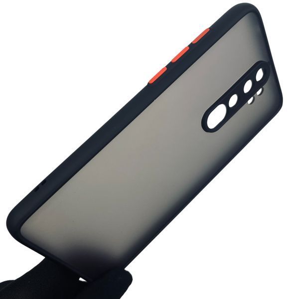 Чохол для Xiaomi Redmi Note 8 Pro протиударний матовий з високими бортами з захистом камери на сяомі редмі нот 8 про чорний 0000967 фото