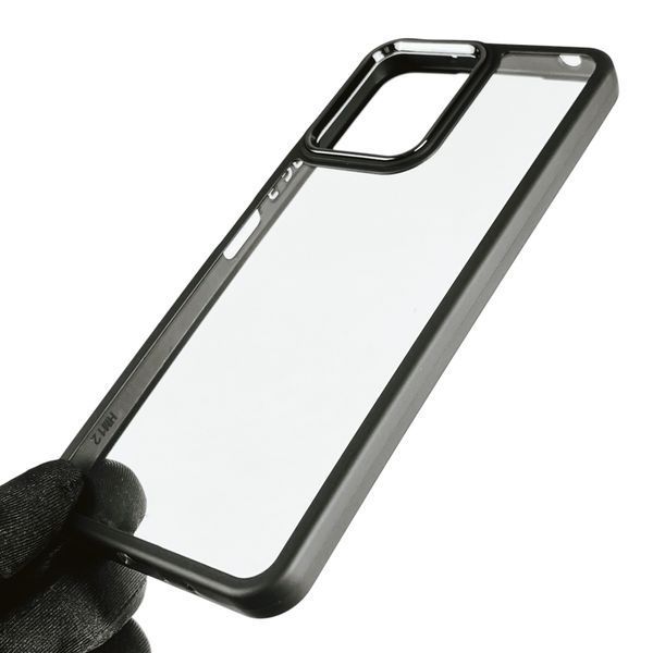 Чехол для Xiaomi Redmi 12 4G с цветными высокими бортами на сяоми редми 12 чёрный 0007838 фото