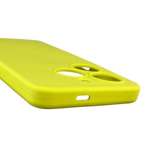 Чохол для Infinix Hot 40i (X6528B) силіконовий з мікрофіброю нековзний на інфінікс хот 40і жовтий 0031664 фото