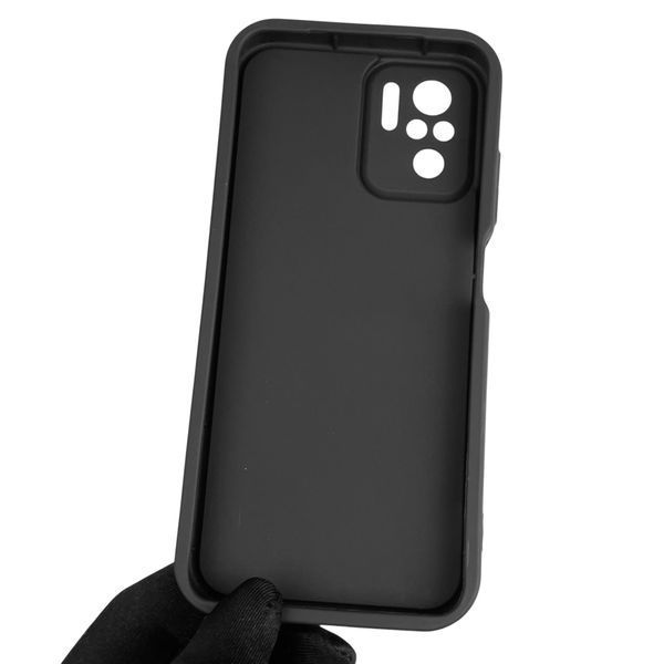 Чохол силіконовий оригінальний Soft Touch з 3D принтом злого кота для Xiaomi Redmi Note 10 чорний (Повний захист камери) 0046780 фото