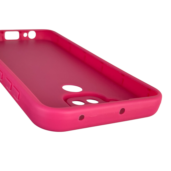 Чехол силиконовый Soft Touch с 3D принтом женским для Xiaomi Redmi Note 9 малиновый (Полная защита камеры) 0043155 фото