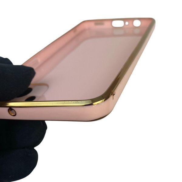 Чехол для Samsung Galaxy A05 SM-A055 с кольцом MagSafe с золотой окантовкой на самсунг а05 пудровый gs1 0022308 фото
