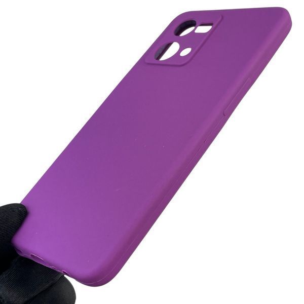 Чохол для Oppo Reno 7 4G силіконовий з мікрофіброю нековзний на оппо рено 7 4г фіолетовий 0031796 фото
